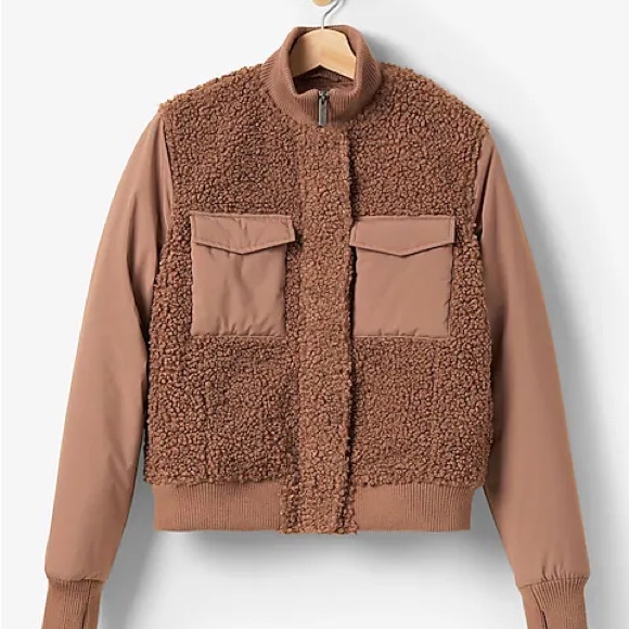 UpWest Jackets & Blazers - UpWest Pink Sherpa bomber Jacket new no tags UW1